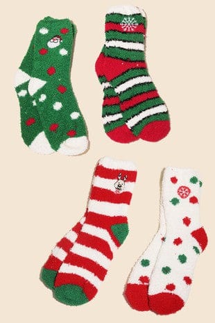 Fuzzy Christmas Socks